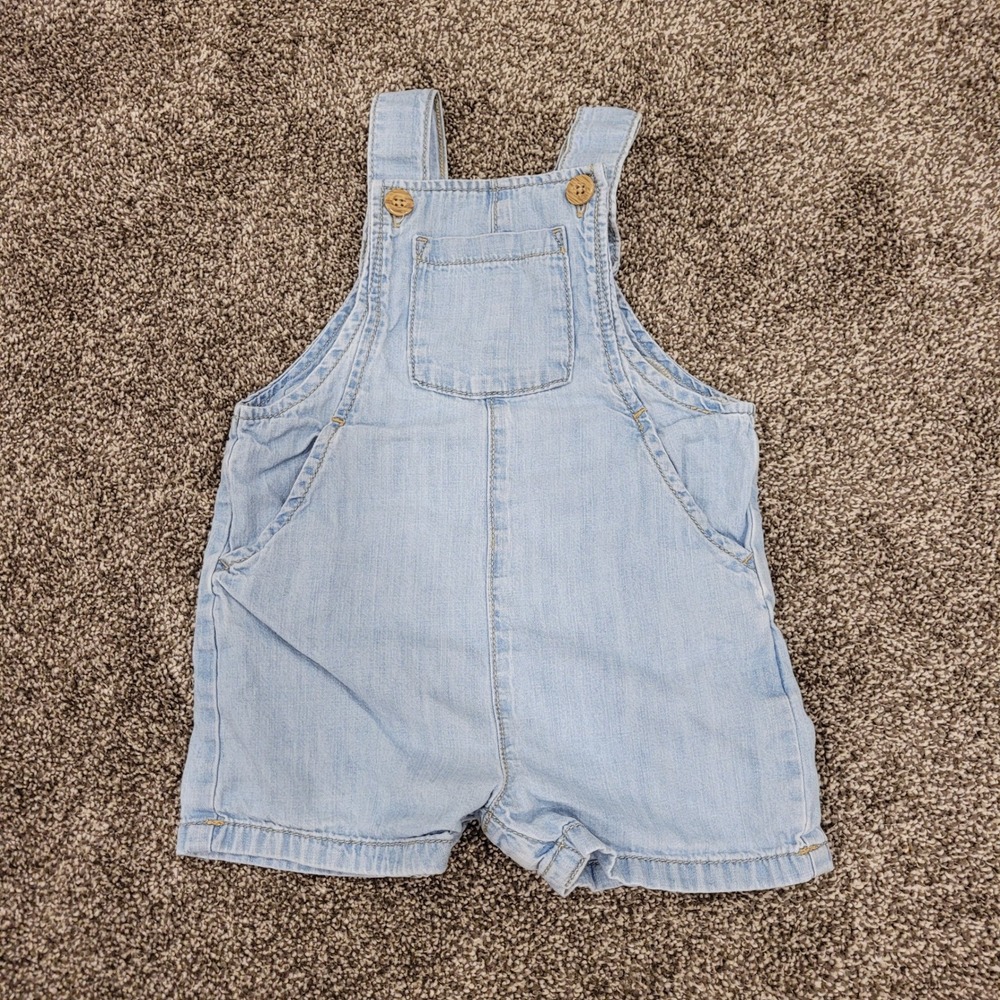 Little Planet by Carters Organic Cotton Denim Overalls Light Wash 18M